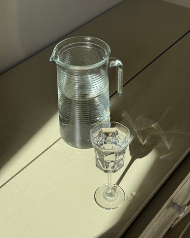 Tall glass pitcher - NEROLI