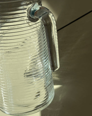 Tall glass pitcher - NEROLI