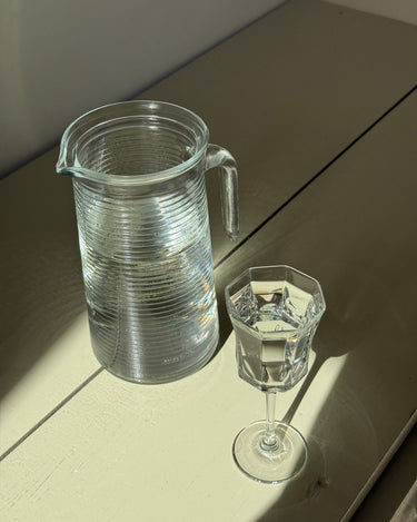 Tall glass pitcher - NEROLI