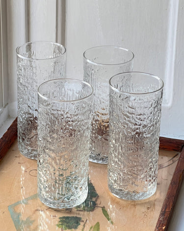 Tall glass tumblers (4 pcs) - NEROLI