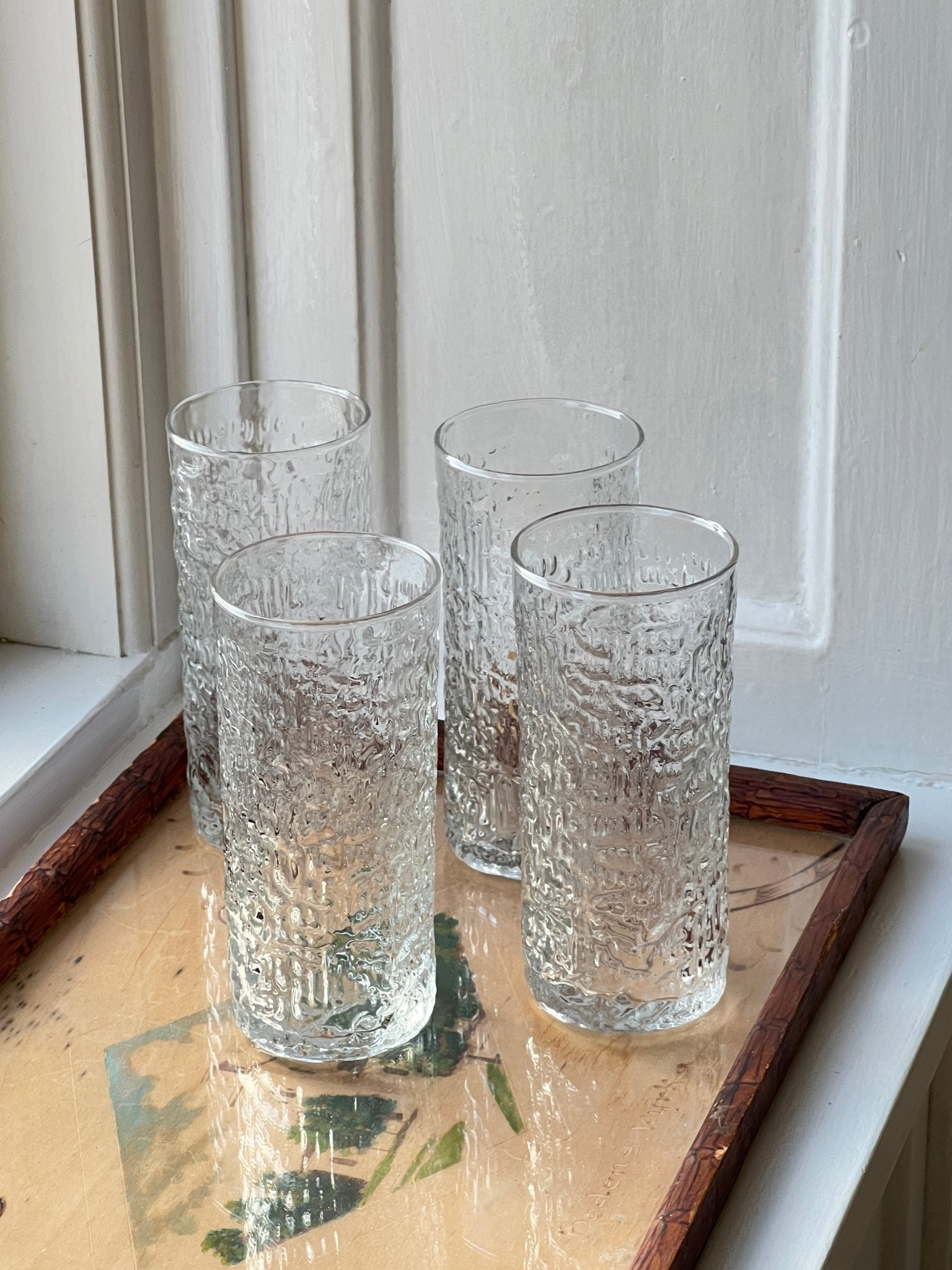 Tall glass tumblers (4 pcs) - NEROLI