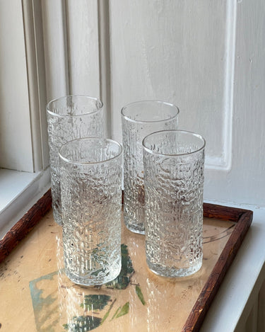 Tall glass tumblers (4 pcs) - NEROLI