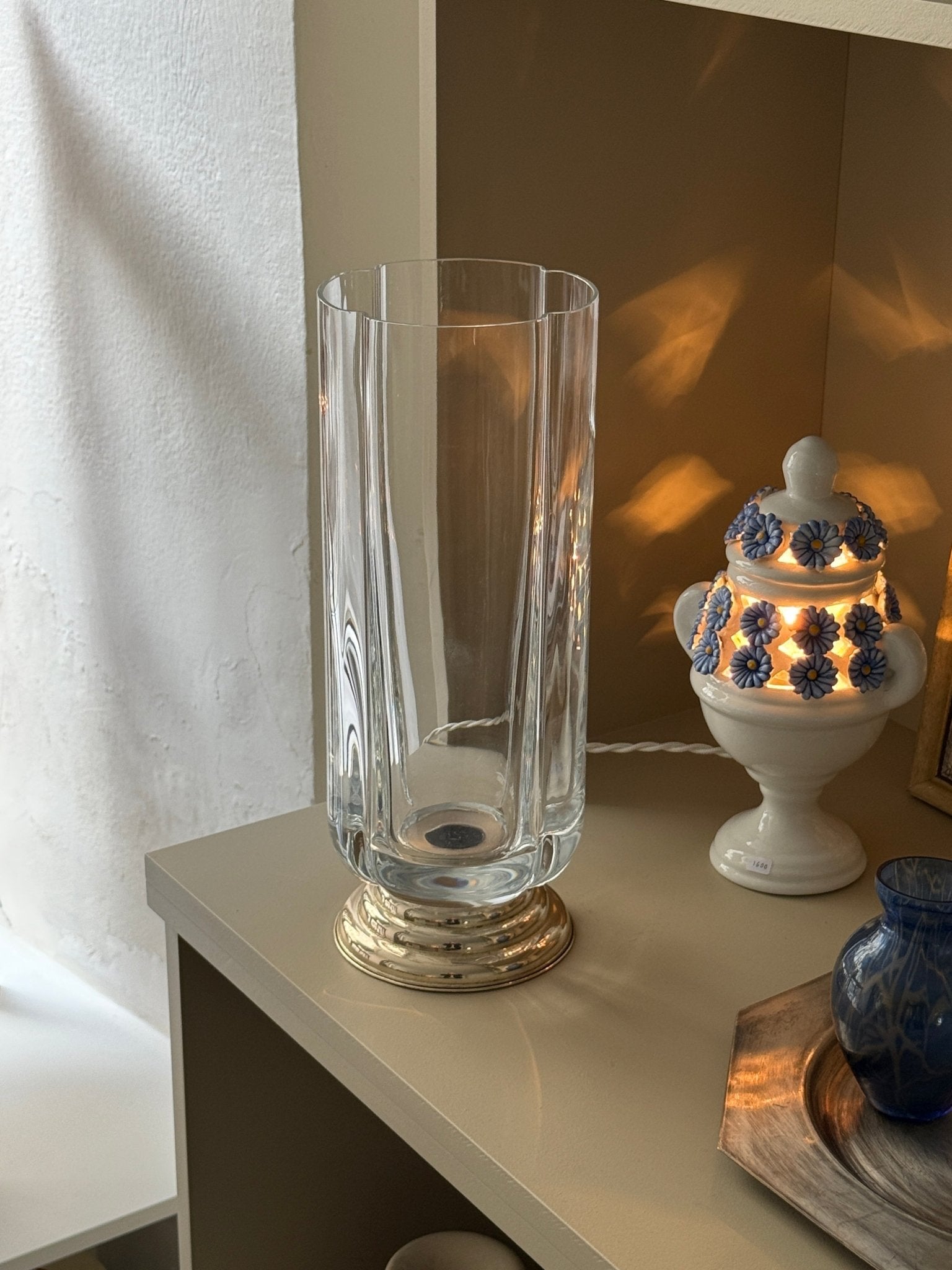 Tall glass vase - NEROLI