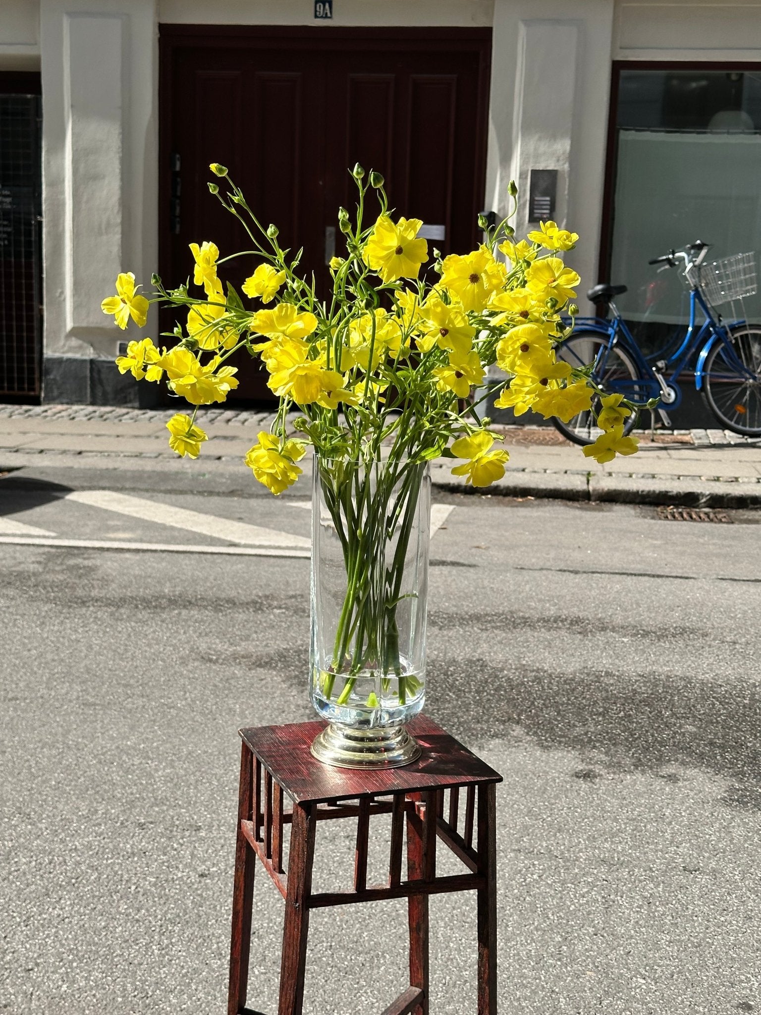 Tall glass vase - NEROLI