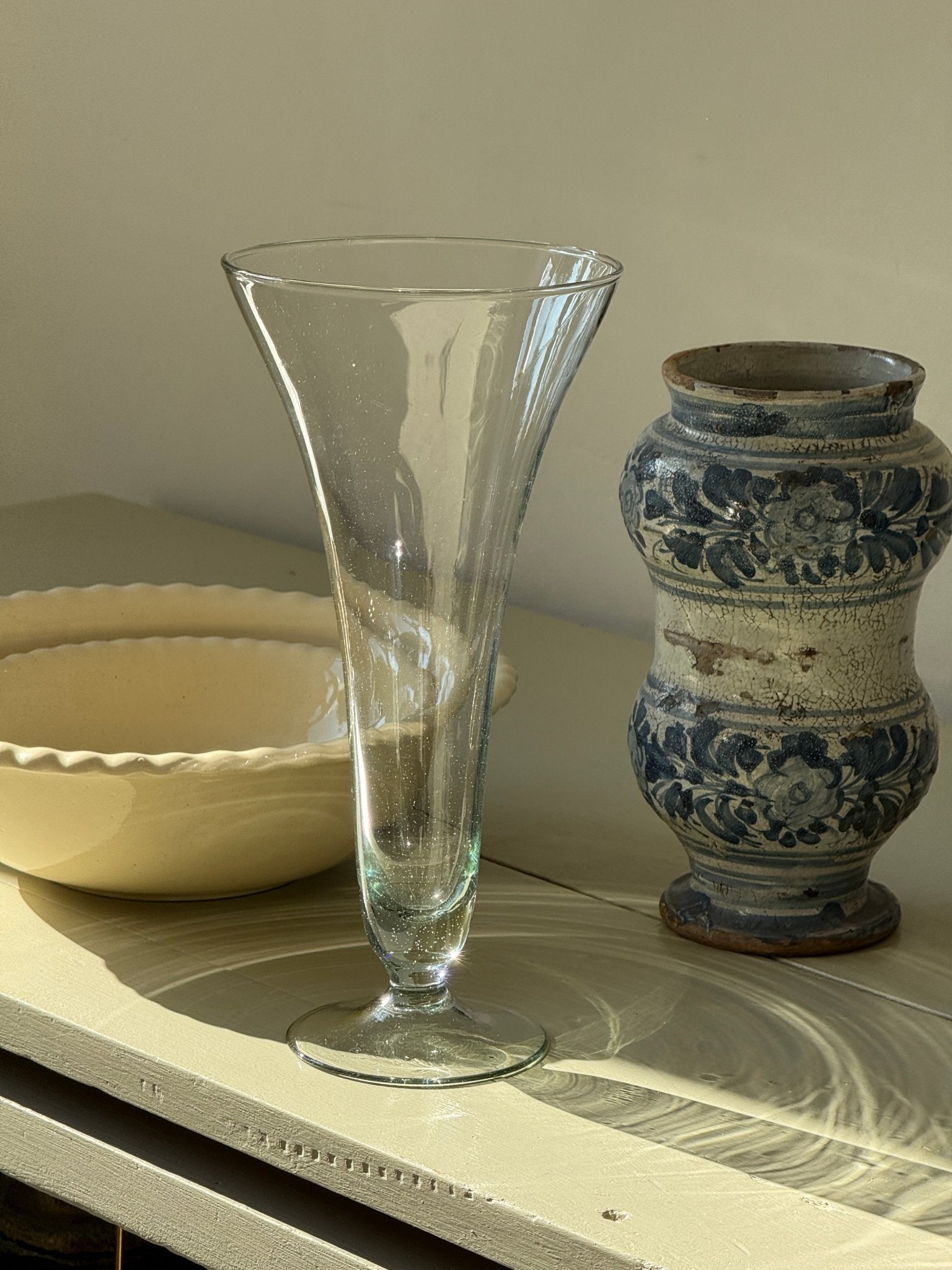 Tall glass vase - NEROLI