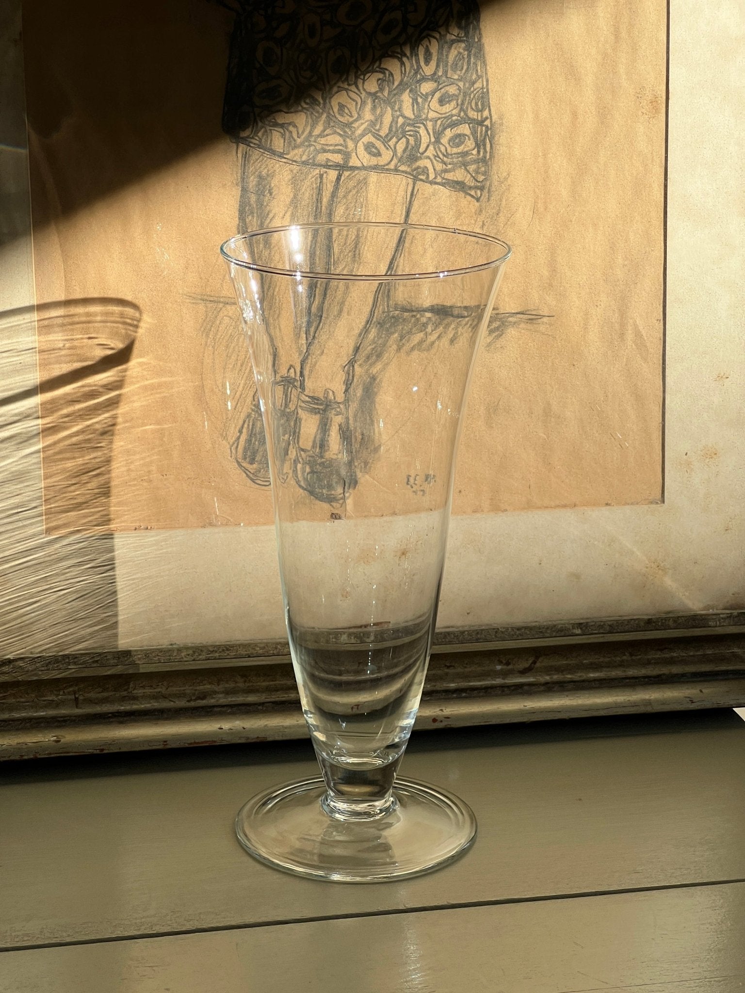 Tall glass vase - NEROLI