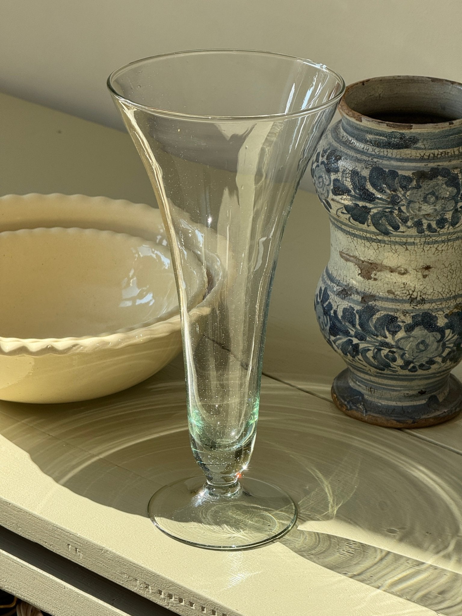 Tall glass vase - NEROLI