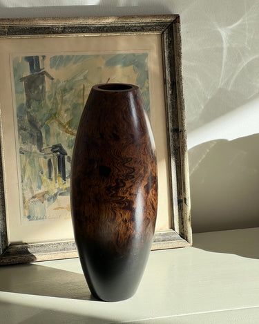 Tall wooden vase - NEROLI