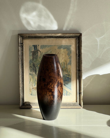 Tall wooden vase - NEROLI