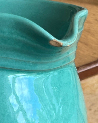 Turquoise ceramic pitcher - NEROLI