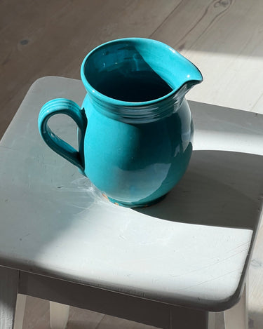 Turquoise ceramic pitcher - NEROLI