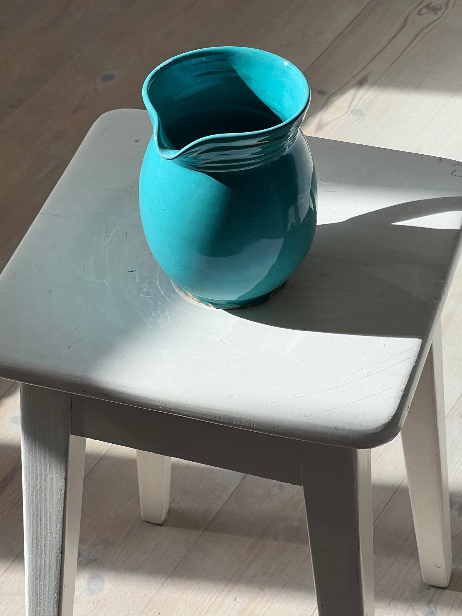 Turquoise ceramic pitcher - NEROLI