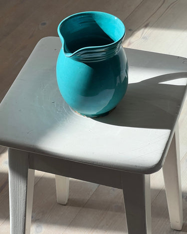 Turquoise ceramic pitcher - NEROLI