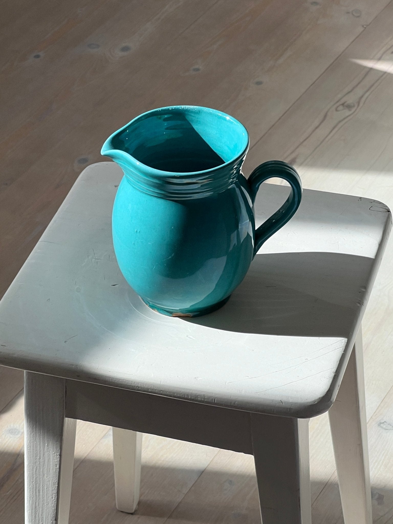 Turquoise ceramic pitcher - NEROLI