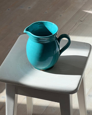 Turquoise ceramic pitcher - NEROLI