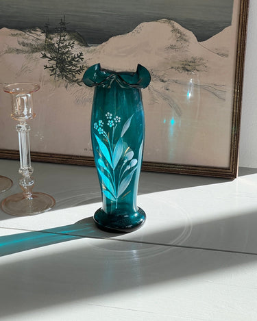 Turquoise glass vase - NEROLI