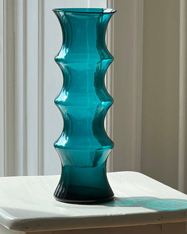 Turquoise glass vase - NEROLI