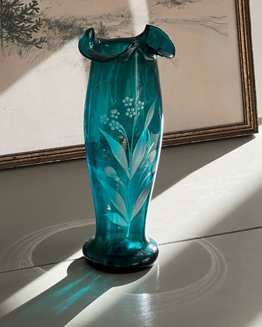 Turquoise glass vase - NEROLI