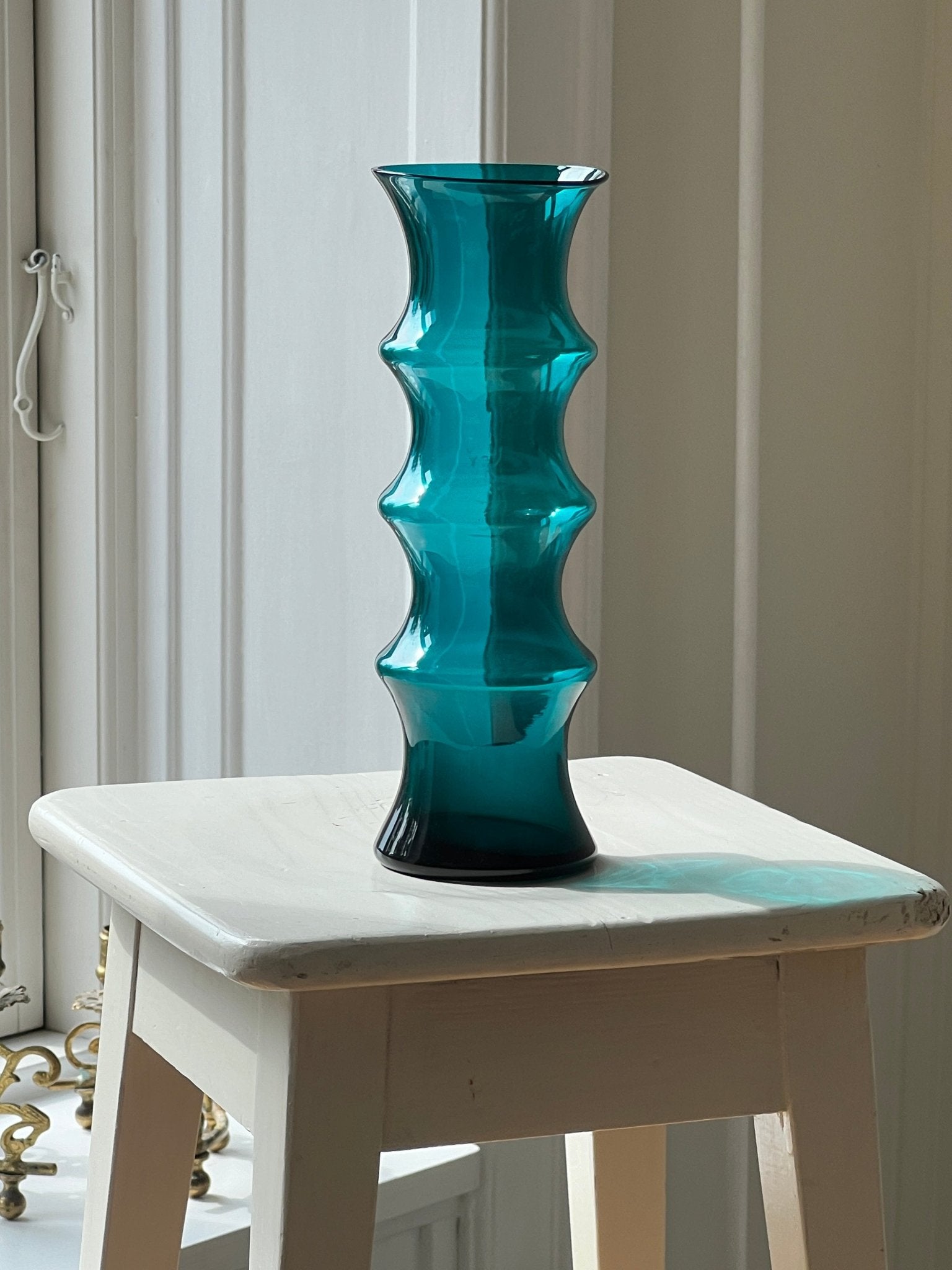 Turquoise glass vase - NEROLI