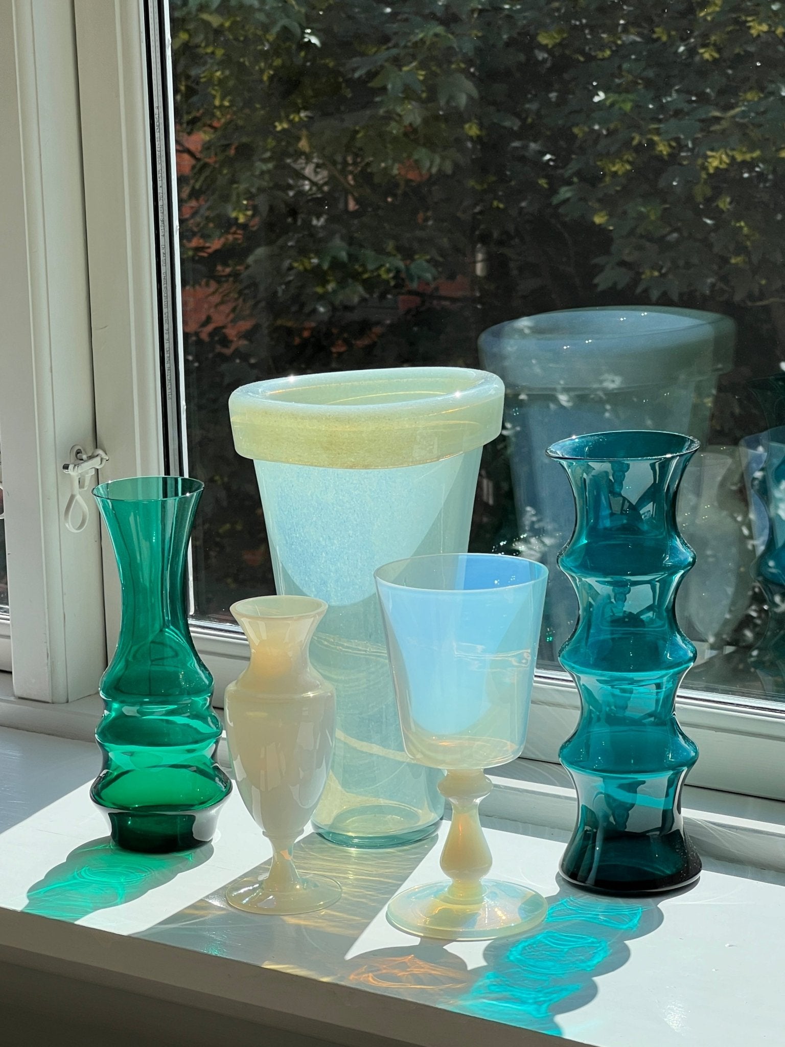 Turquoise glass vase - NEROLI