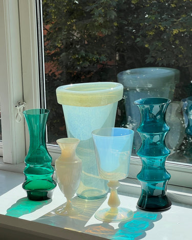 Turquoise glass vase - NEROLI