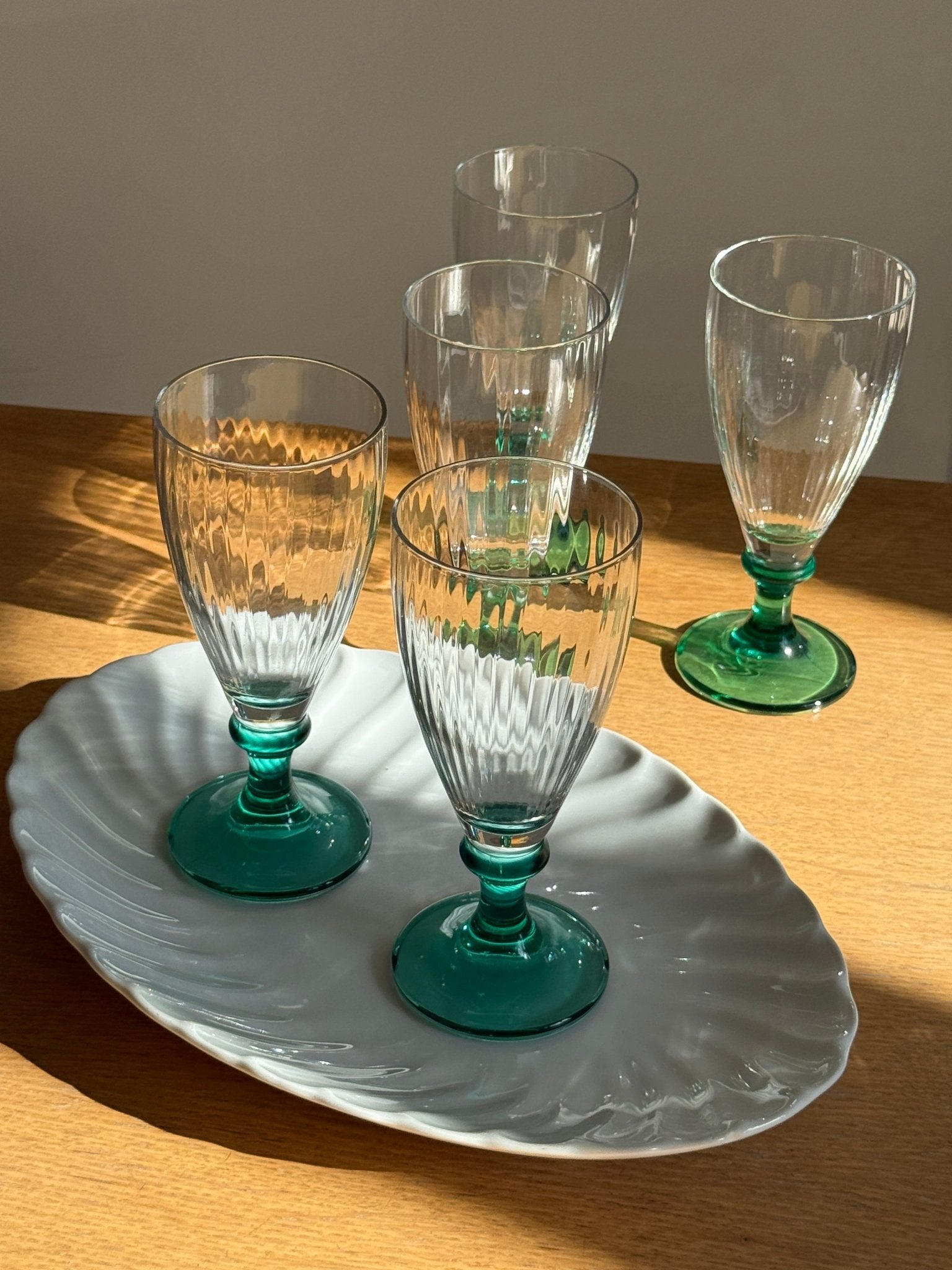 Turquoise glasses (3 pcs) - NEROLI