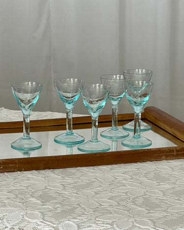 Turquoise liquor glasses (5 pcs) - NEROLI