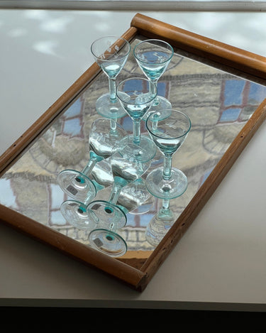 Turquoise liquor glasses (5 pcs) - NEROLI