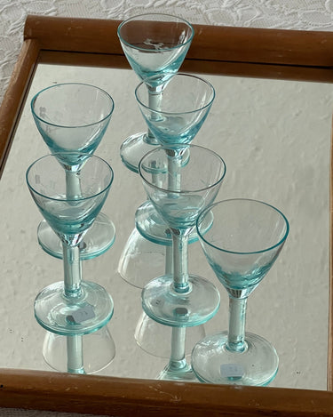 Turquoise liquor glasses (5 pcs) - NEROLI