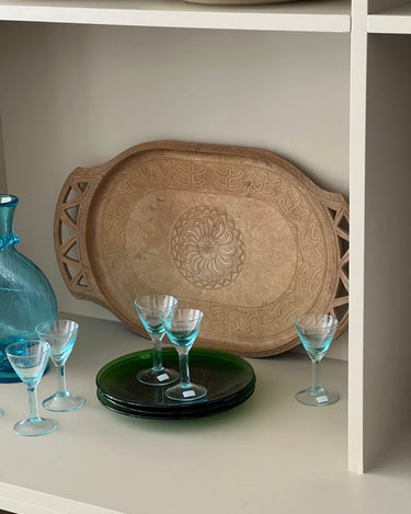 Turquoise liquor glasses (6 pcs) - NEROLI