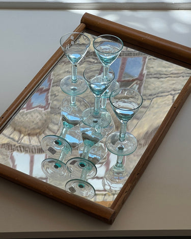Turquoise liquor glasses (6 pcs) - NEROLI
