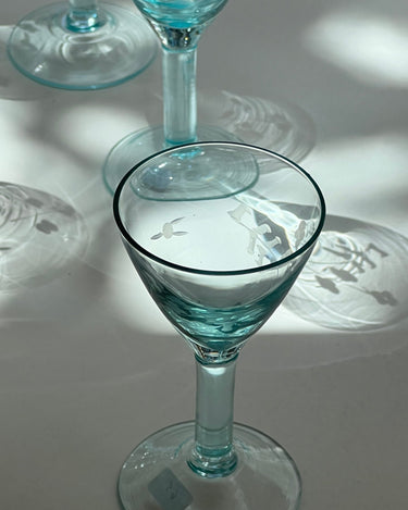 Turquoise liquor glasses (6 pcs) - NEROLI