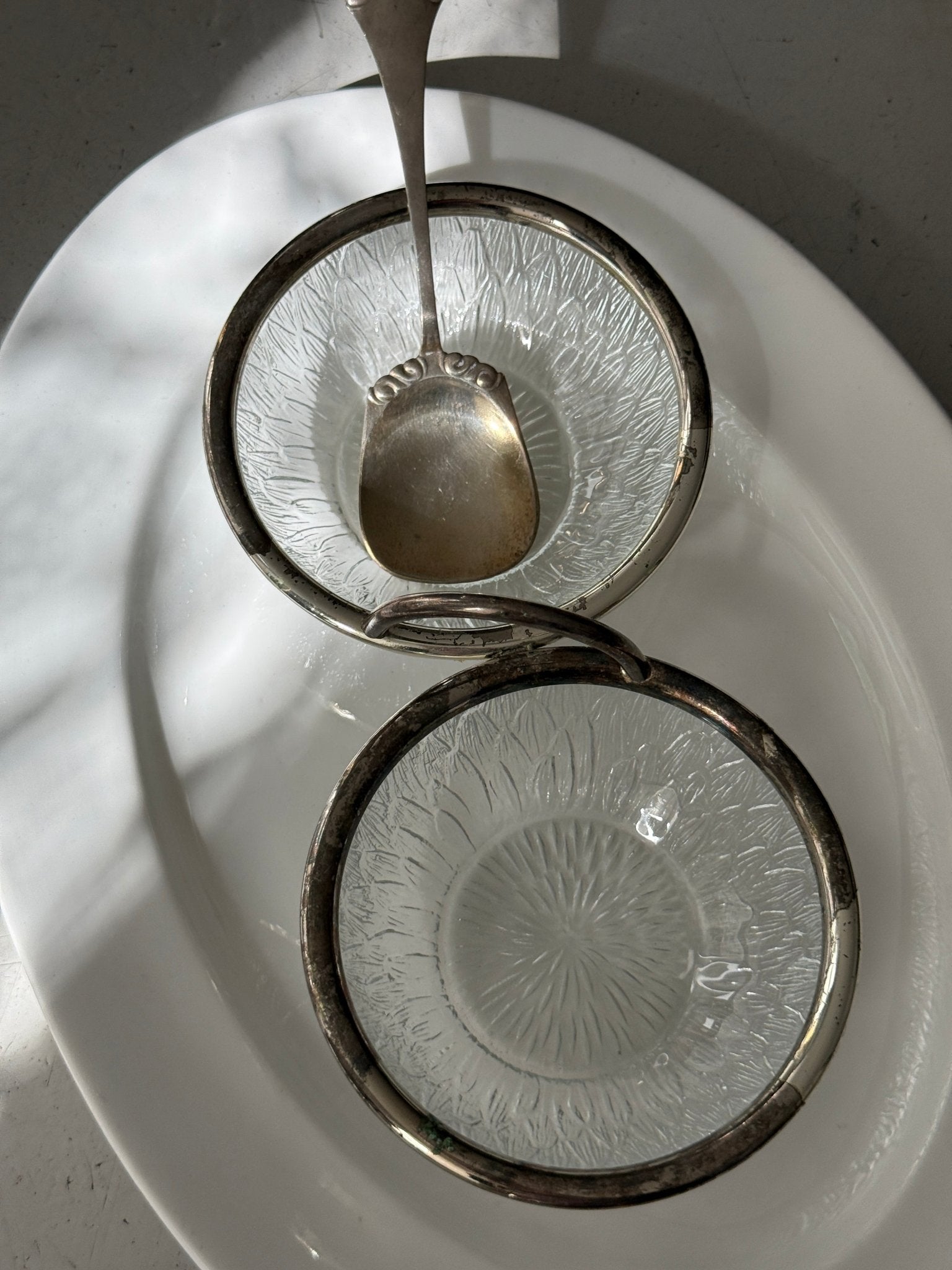 Twin bowl serving dish - NEROLI