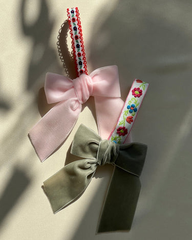 Velvet bow - NEROLI