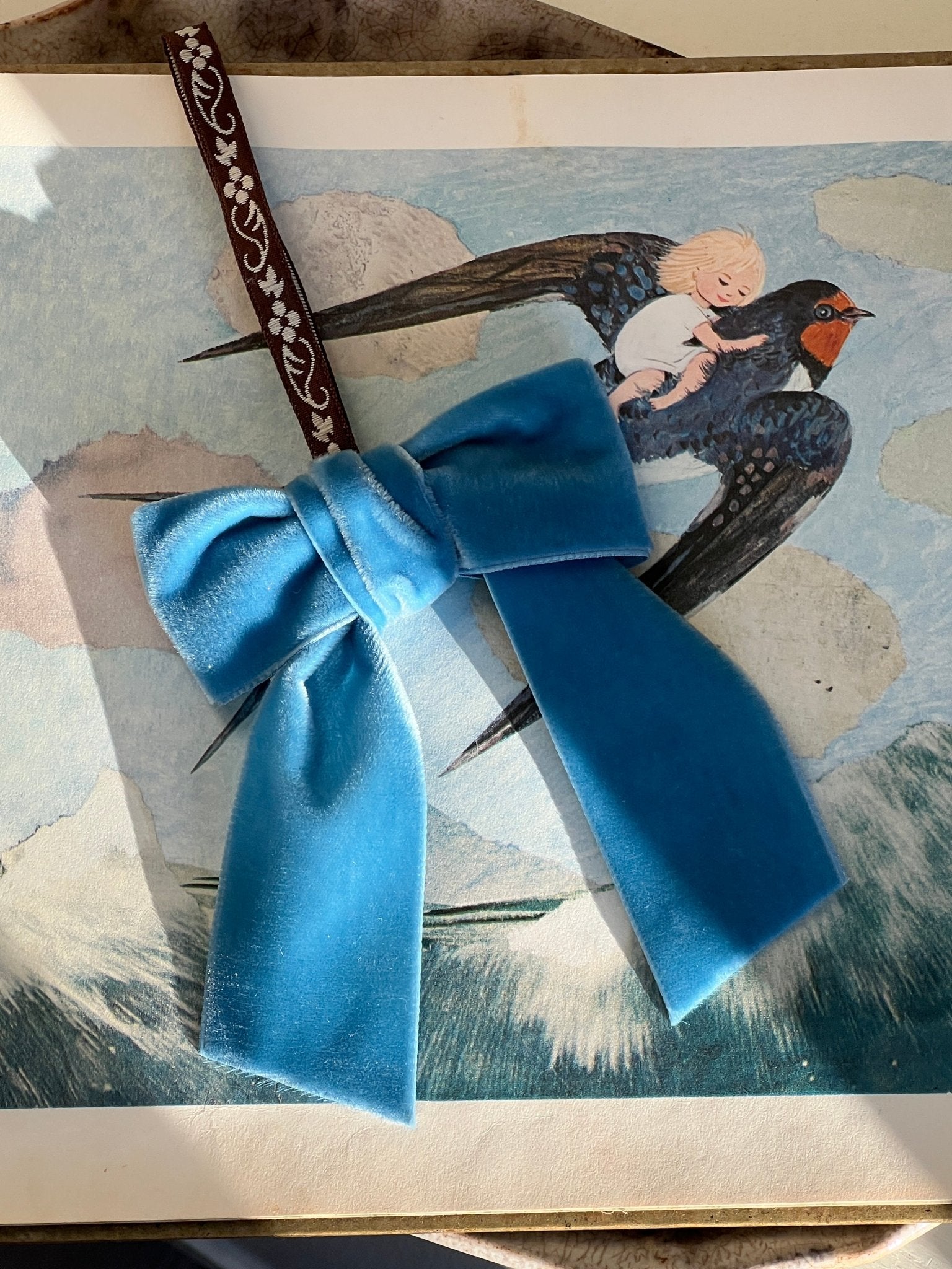 Velvet bow - NEROLI