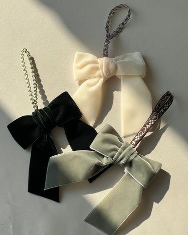 Velvet bow - NEROLI
