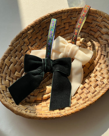 Velvet bow - NEROLI