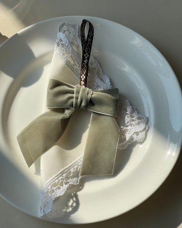 Velvet bow - NEROLI