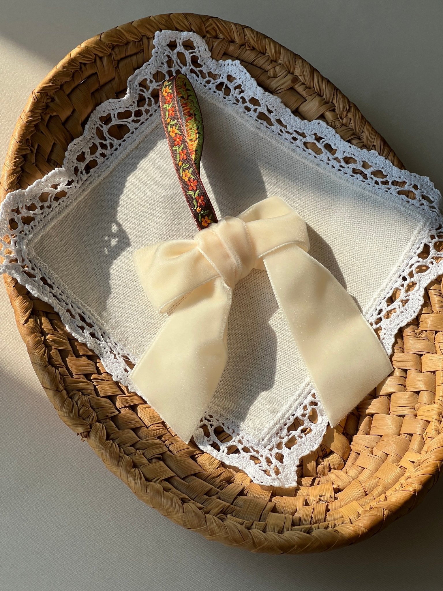 Velvet bow - NEROLI