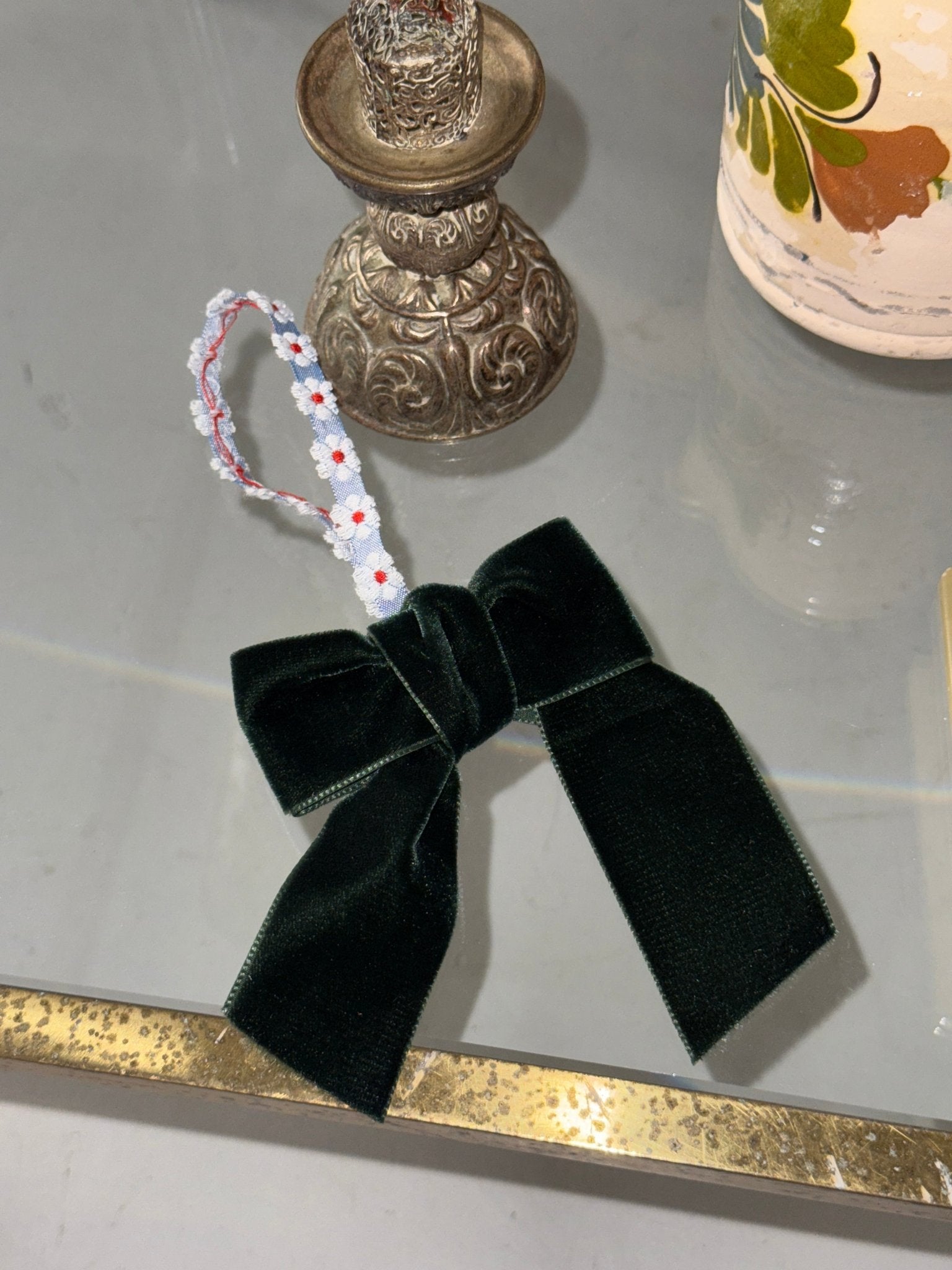 Velvet bow - NEROLI