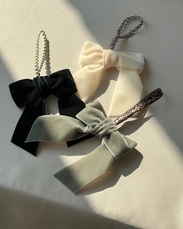 Velvet bow - NEROLI