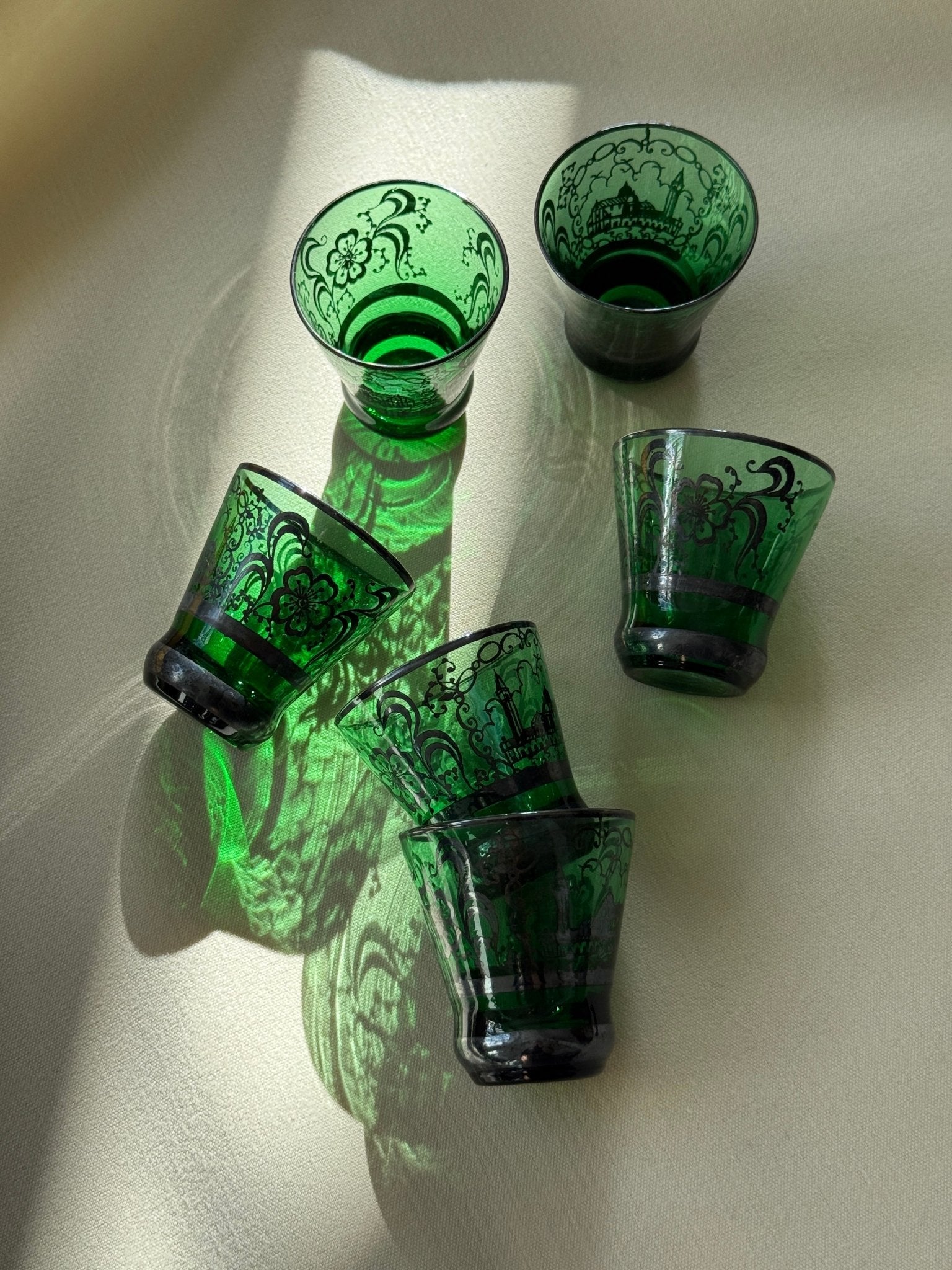 Venetian liqueur glasses (6 pcs) - NEROLI