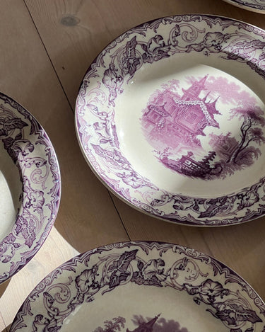 Violet dinner plates (8 pcs) - NEROLI