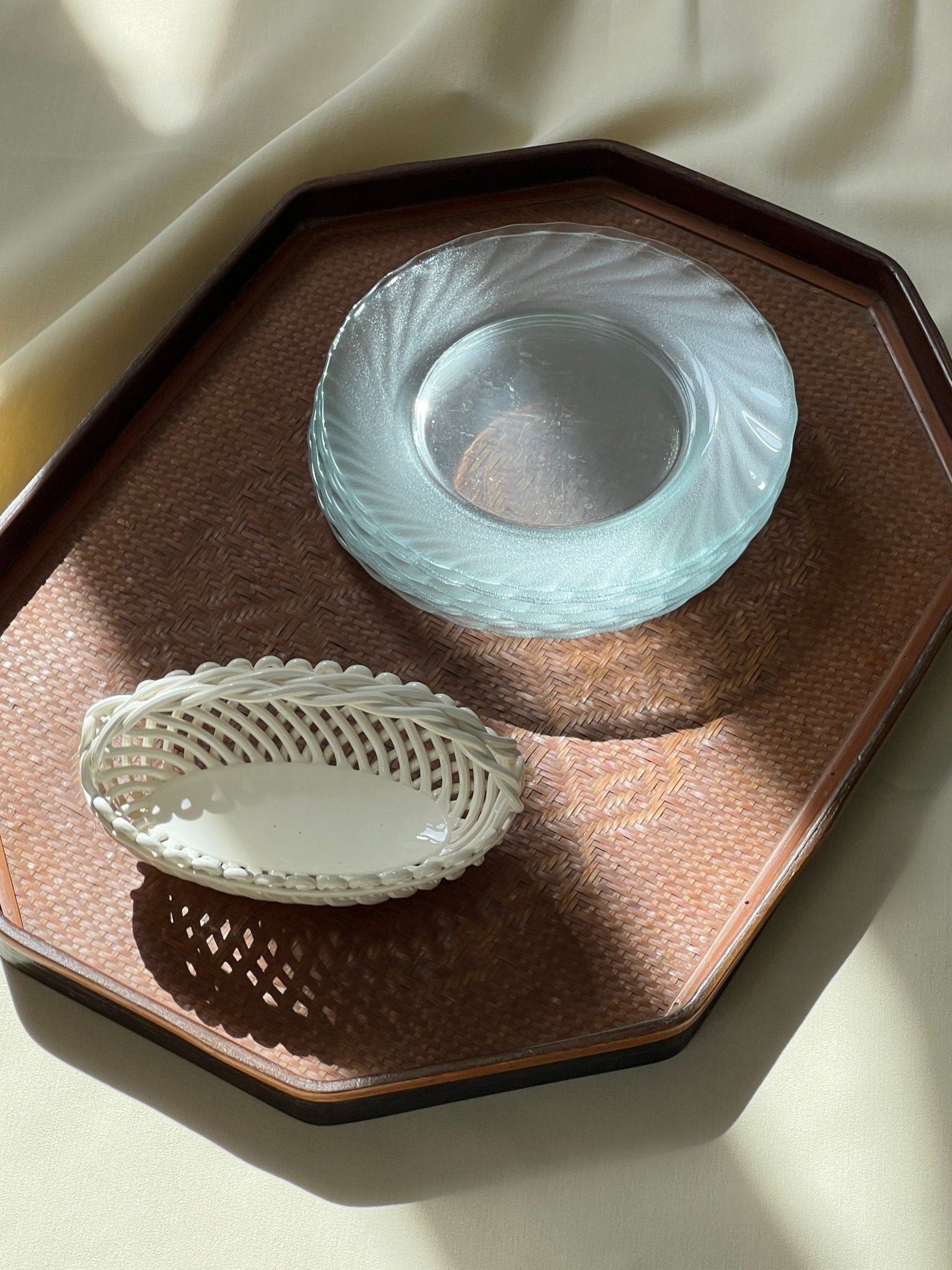 Wicker tray - NEROLI