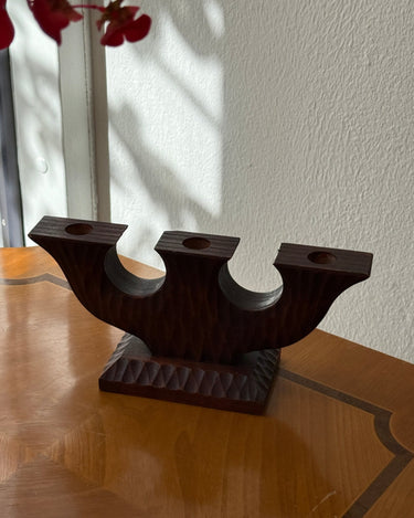 Wooden candelabra - NEROLI