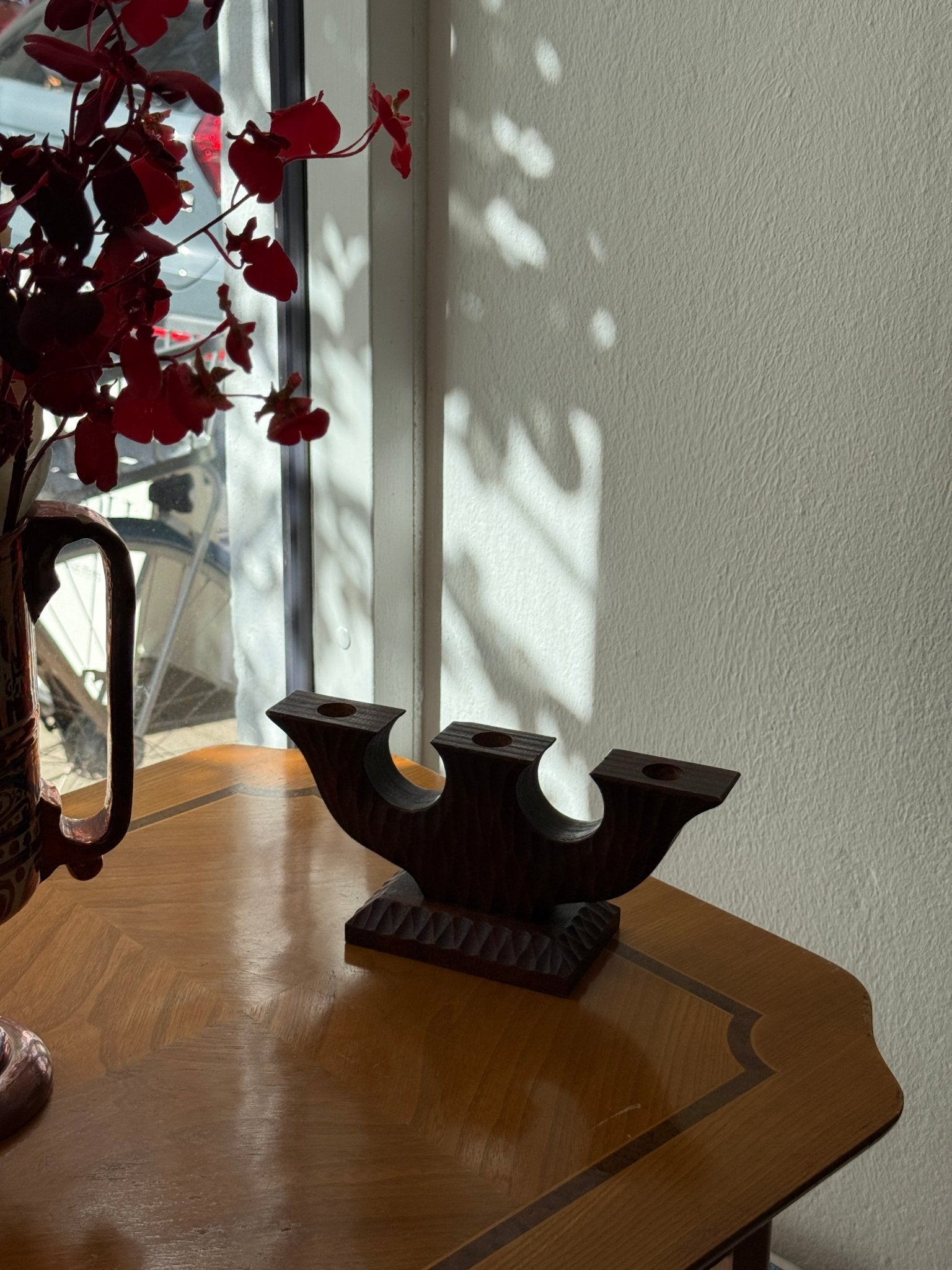 Wooden candelabra - NEROLI