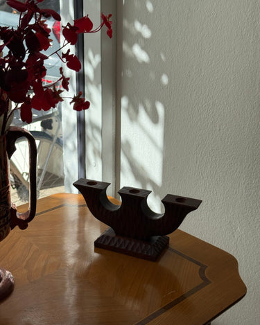 Wooden candelabra - NEROLI