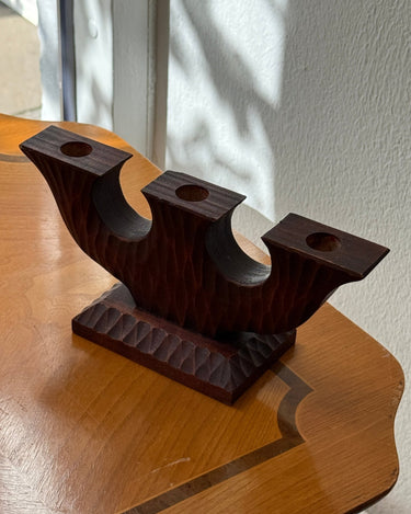 Wooden candelabra - NEROLI