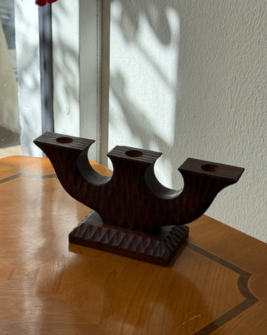 Wooden candelabra - NEROLI