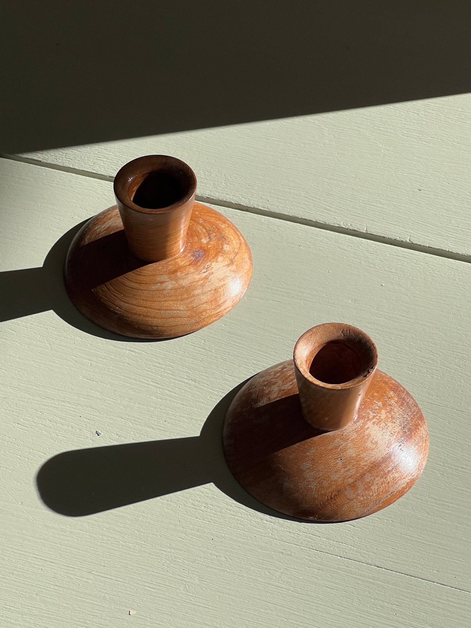 Wooden candlesticks - NEROLI